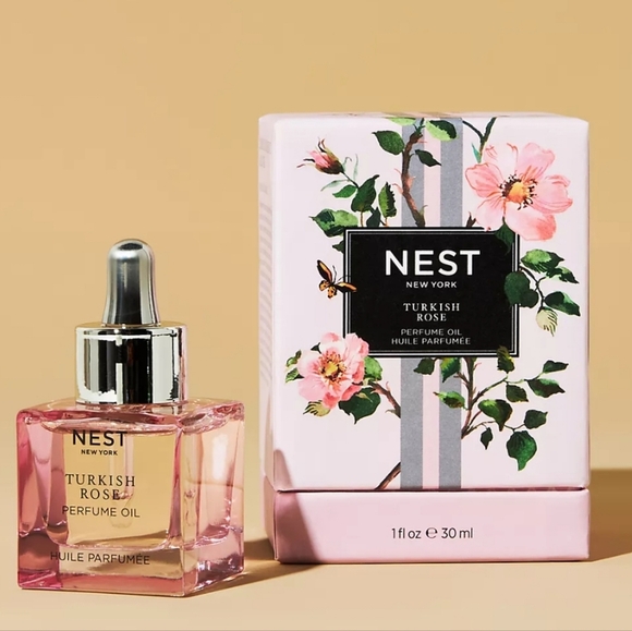 ❤️BUY 2 GET 1 FREE NEST Fragrances Turkish Rose Perfume Oil with Floral Design - Picture 1 of 7